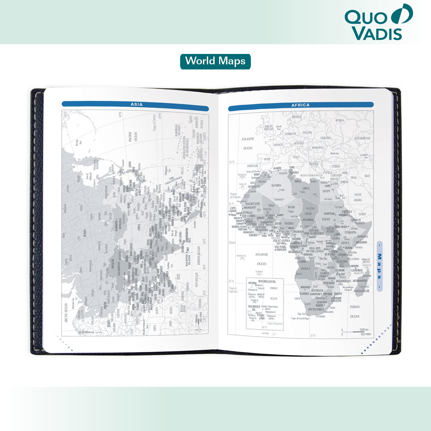 Quo Vadis - Agenda settimanale 2026-2027 "Sapa X" di Quo Vadis, agenda accademica settimanale, 12 mesi, da agosto a luglio, 8 x 14 cm, copertina in finta pelle scamosciata liscia color carbone, per
