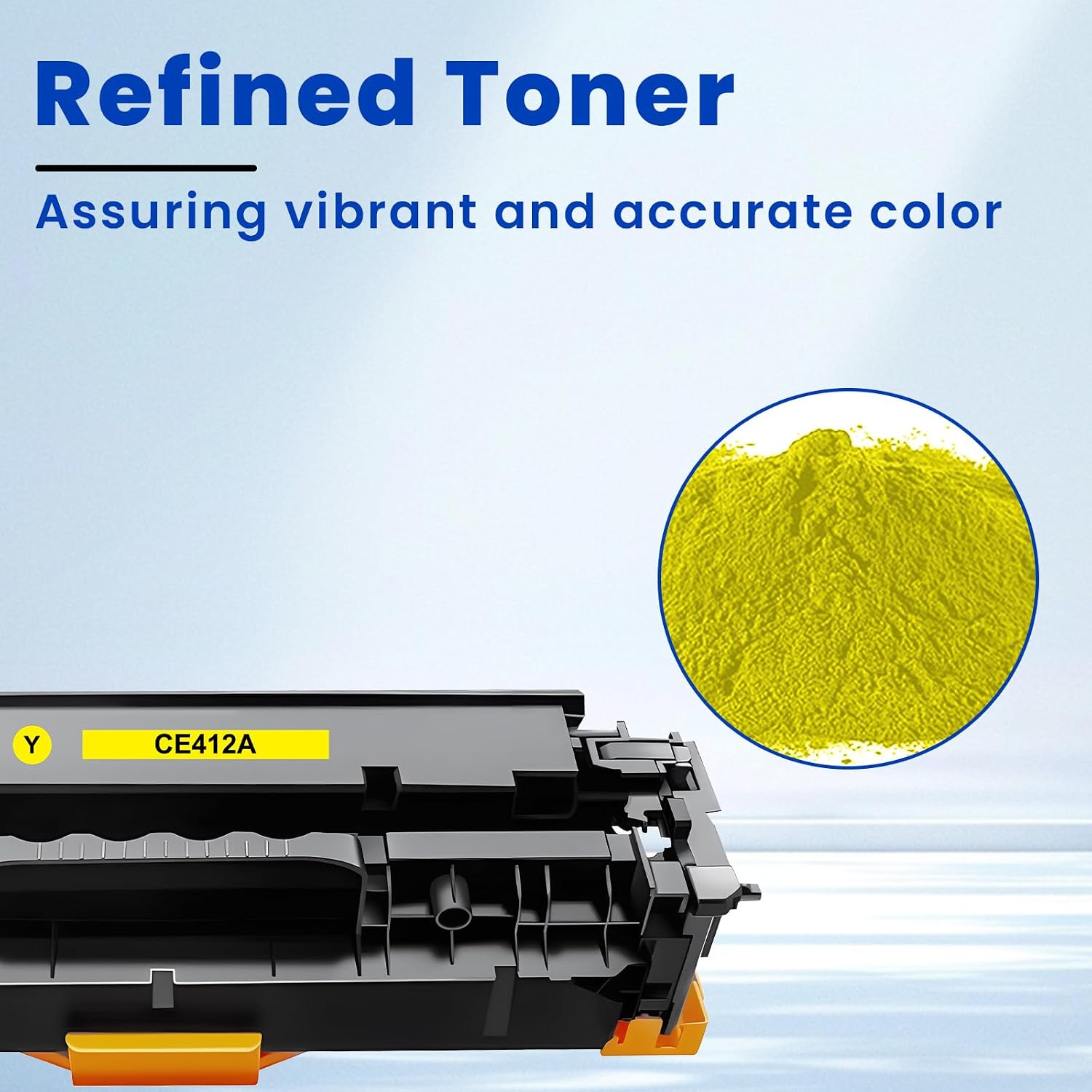 305A 305X Yellow Toner Cartridge High Yield CE412A CE412X Replacement for HP 305X Toner Cartridge for Laser Pro 400 Color M451dw M451dn M451nw MFP M475dw M475dn M375nw M351a M375nw Printer Ink 1-Pack