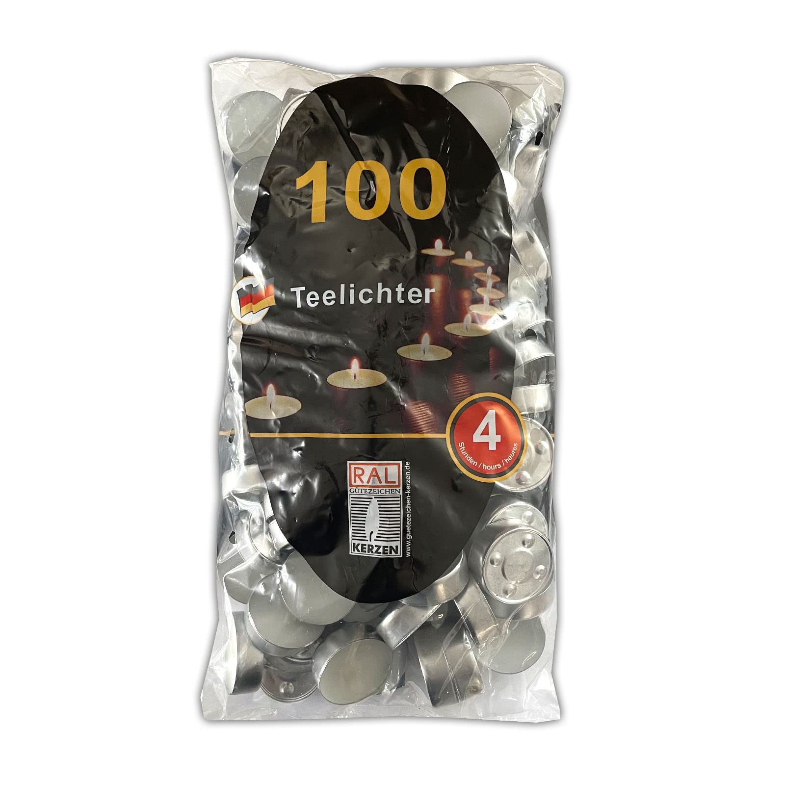 400 Lumini da Tè 4 Ore di Durata Candele Set Candela Portacandela Bianco Tealight Paraffina Senza Profumo