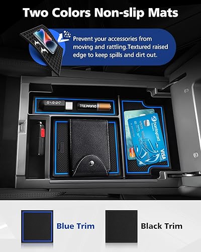 Miniatura 6 de FIILINES Organizador de consola central para Nissan Pathfinder 2022-2026, bandeja de consola central, caja de almacenamiento de reposabrazos