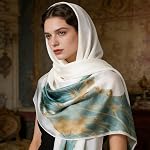 Fashion Scarves Protective Scarf 100% Silk Feeling Scarf Silk Like Scarves Long Lightweight Sunscreen Shawls for Women