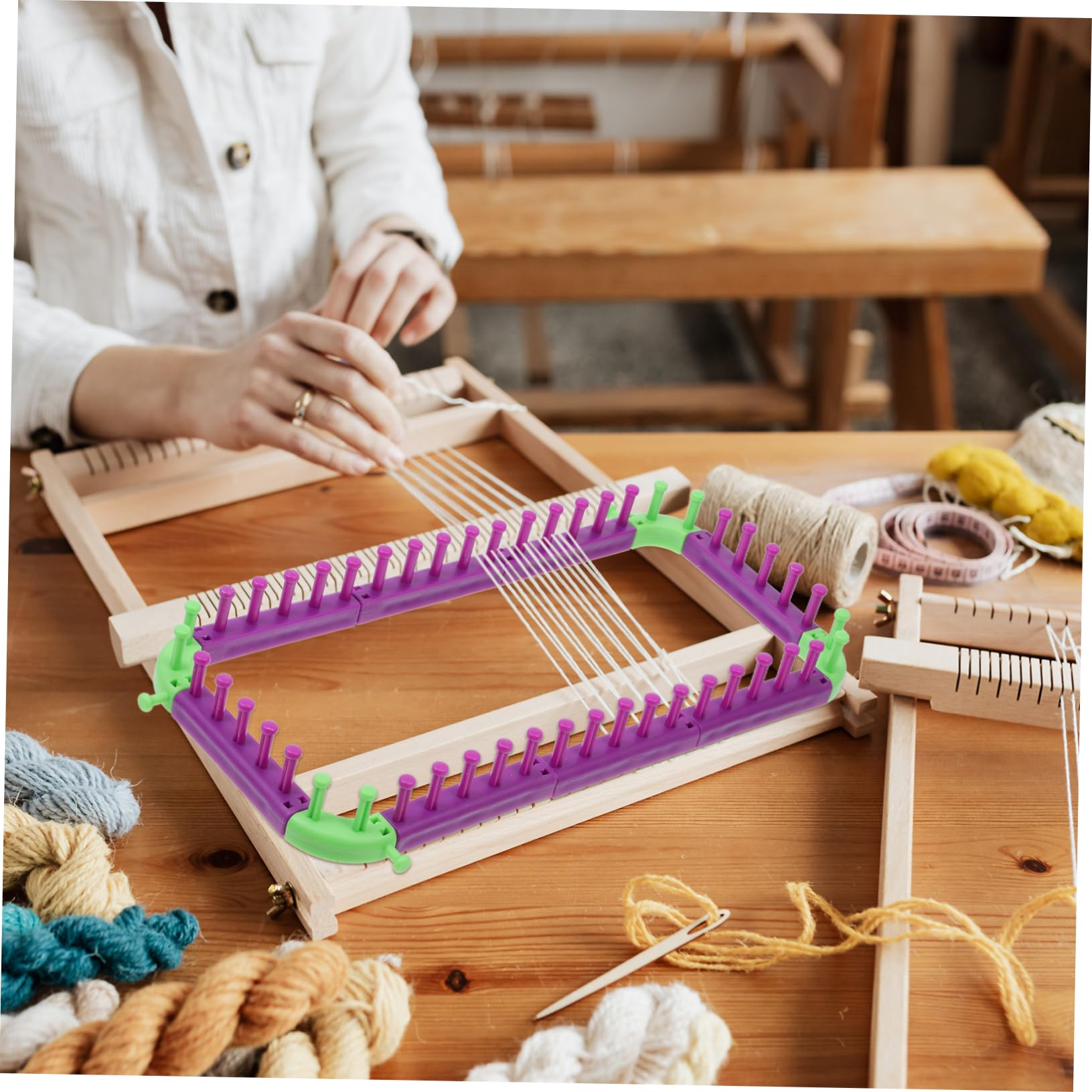 Gogogmee 1Set Mini Diversified Knitting for Scarf Hat Sweater Crafting Efficient Weaving Tools Kit with Excellent Flexibility for Beginners Advanced