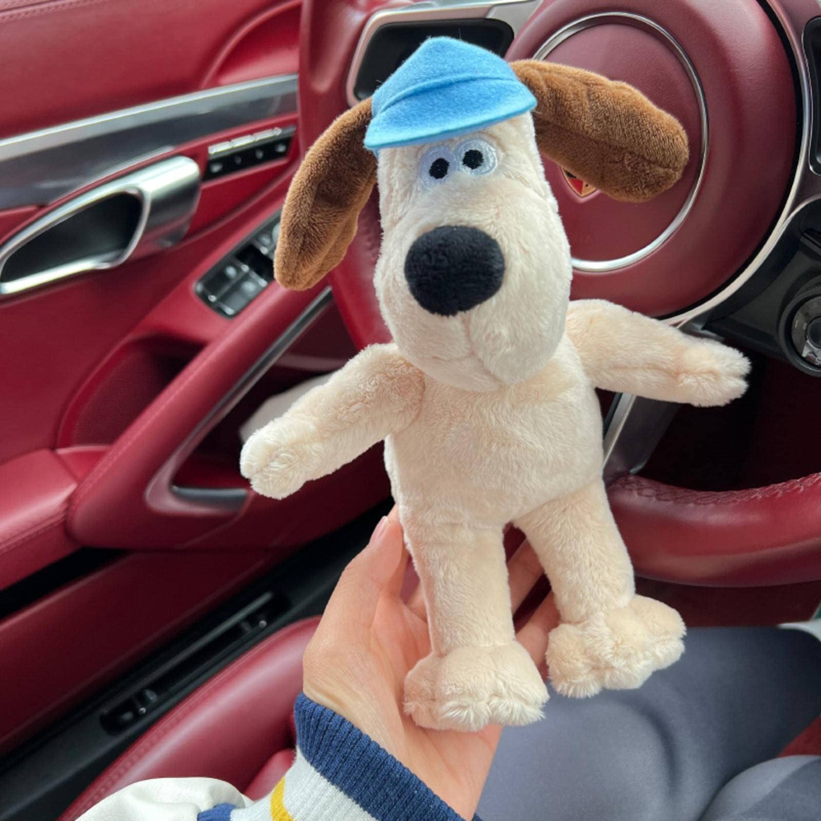 KBREE Plush Pilot Dog Doll Stuffed Animal Gromit Puppy, 20cm, Withbluecat