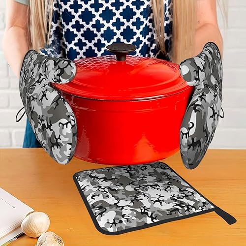 Miniatura 6 de Dessert Thick Oven Mitts and Pot Holders Sets3 PSPie Slices Walnuts DayOven Glove Heat Resistant 500 with Anti-Scald Material for