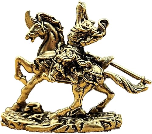 SM SunniMix Mini estatua de Guan Gong, escultura tallada de adorno, accesorios, figura decorativa de amuleto de meditación, para escritorio,