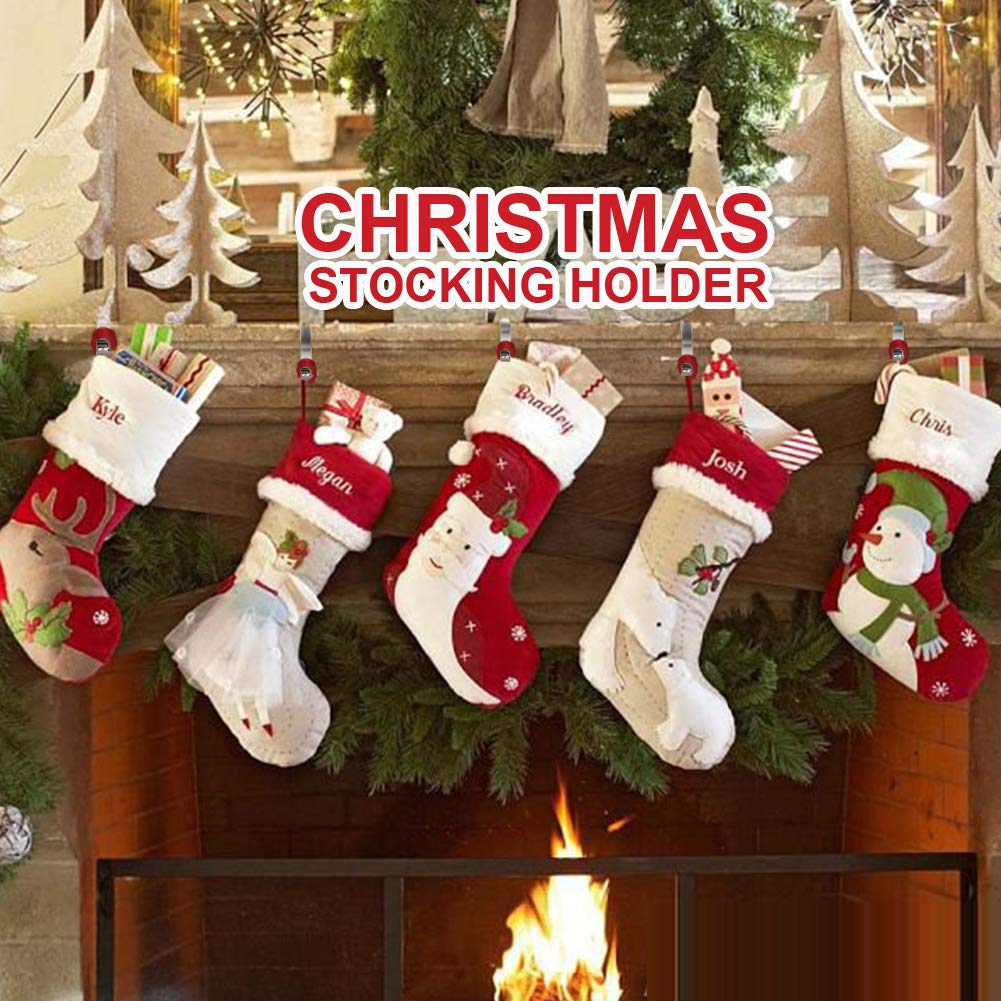 MCEAST Set van 4 kerstkoushouders Kerstman en rendier