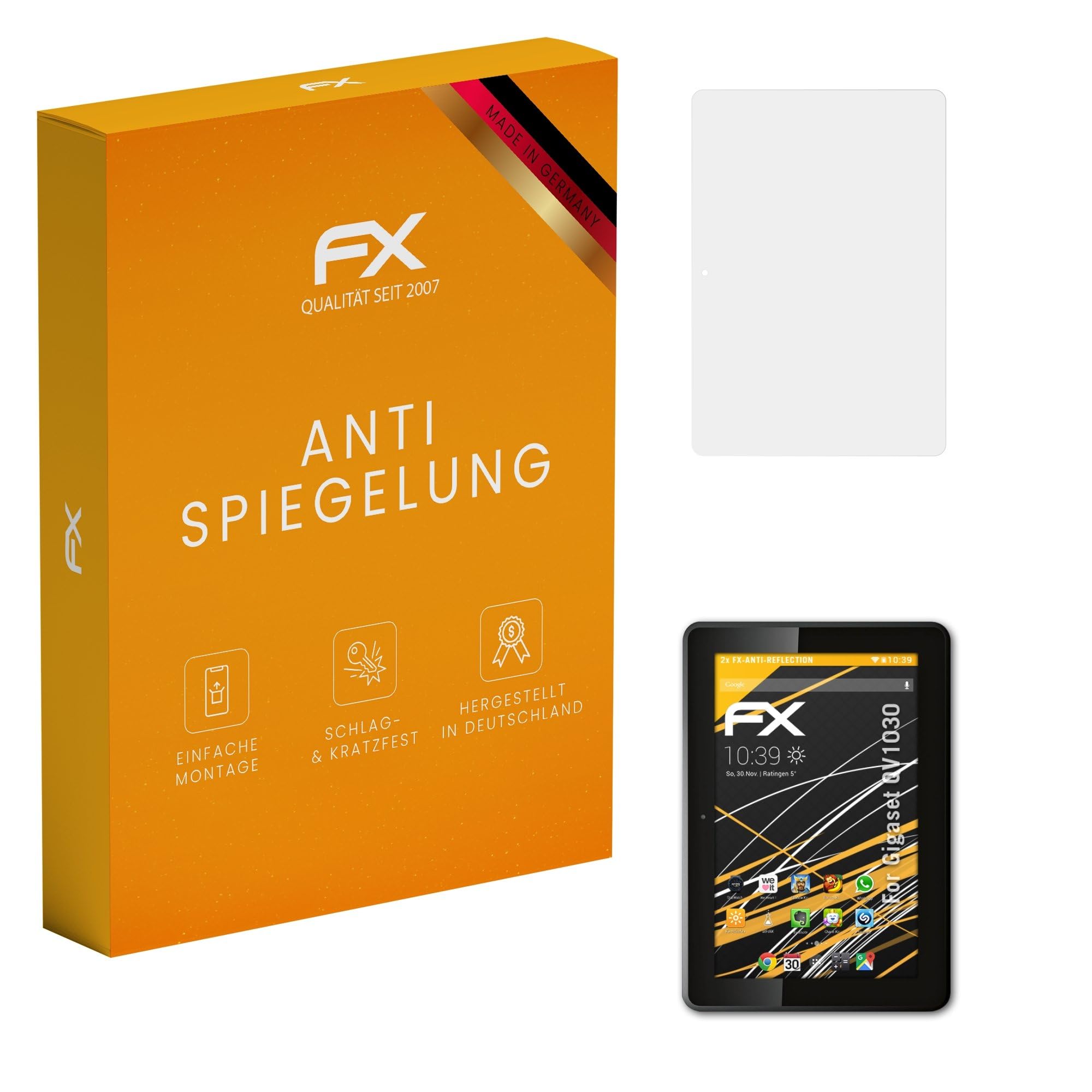 atFoliX Screen Protector compatible with Gigaset QV1030 Screen Protection Film, anti-reflective and shock-absorbing FX Protector Film (2X)