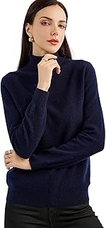 Women's 100% Pure Cashmere Sweater Turtleneck Long Sleeve Warm Soft 2025...