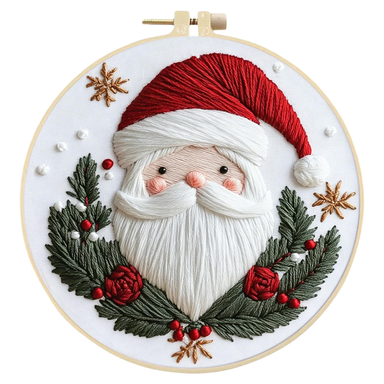 Christmas Embroidery Kit, Christmas DIY with Embroidery Hoop Needlepoint