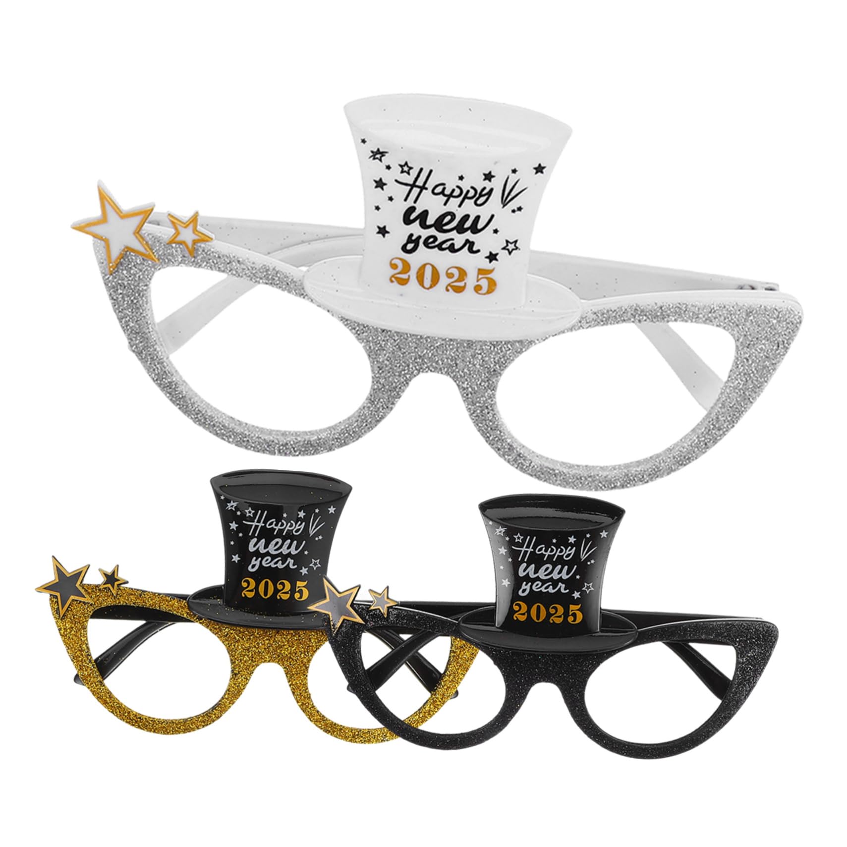 STOBAZA 12stücke Neujahrsfeier Brillen Lustige Partybrille Aus Pc Bunte Dekorationsbrille Für Fotos Und Feiern Wiederverwendbar Leicht Für Festivals Und Veranstaltungen