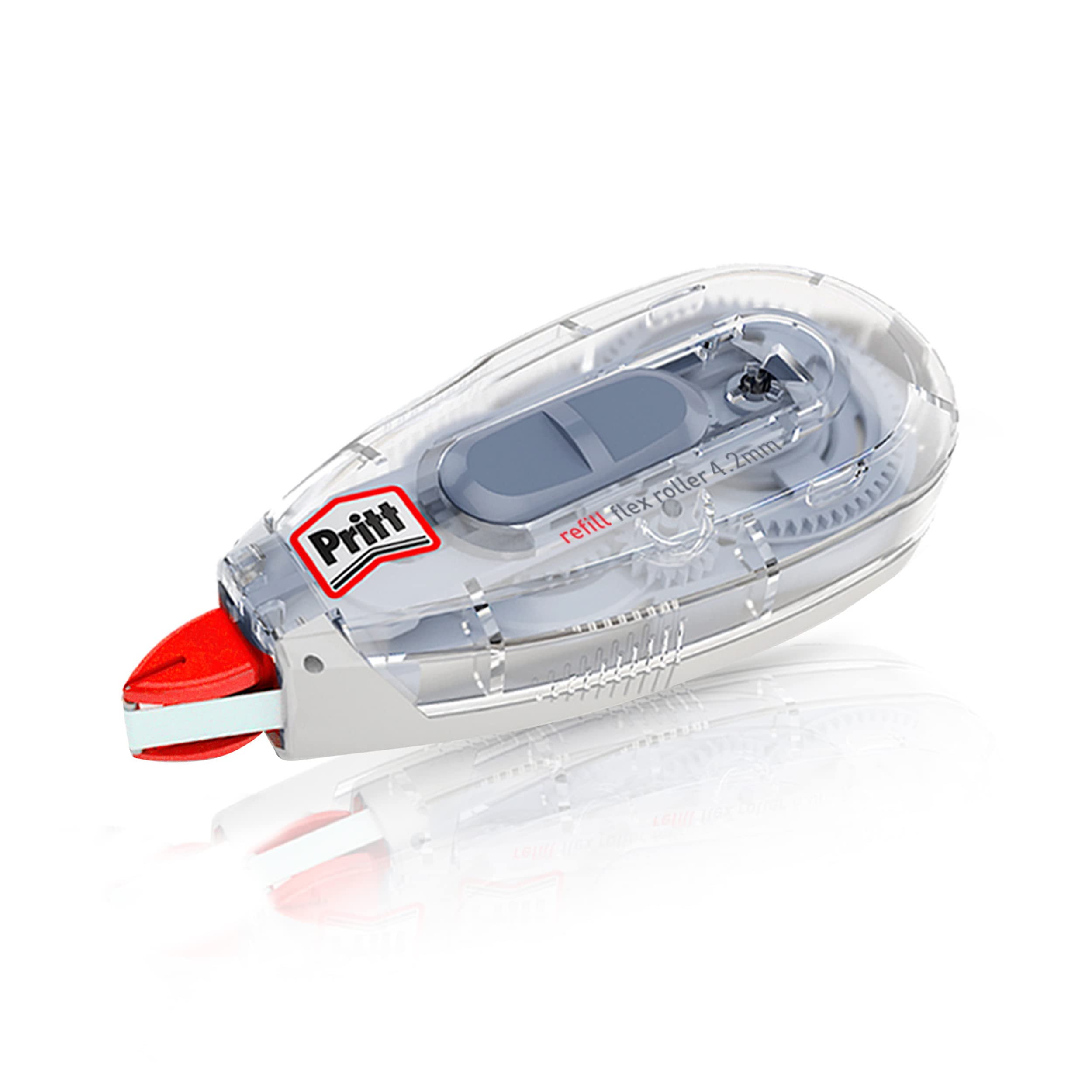 Pritt Korrekturroller Refill Flex Roller Midway, 12 + 4 Roller im Display, einfach nachfüllbar, einziehbare flexible Spitze, Push & Pull Funktion, Breite 4,2mm, Länge 12m, 9H PRR4M