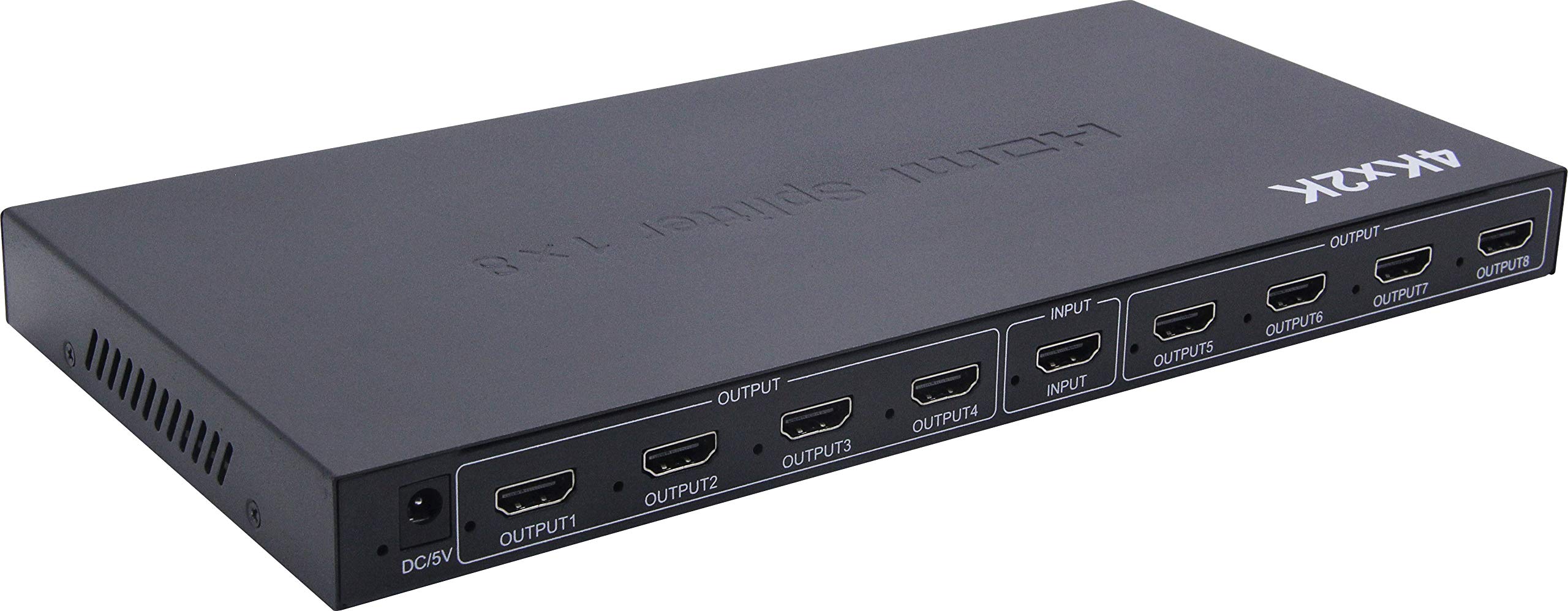 PremiumCord Splitter HDMI 4K 1-8 Porte con Alimentatore, alloggiamento in Metallo, risoluzione Video 4Kx2K 2160p UHD, Full HD 1080p 60Hz, Colore Nero