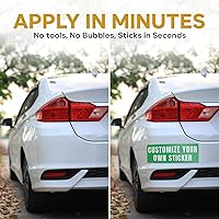 Vista 4 de VulgrCo Calcomanías Personalizadas para Parachoques de Automóviles, Calcomanía Personalizada Resistente a la Intemperie para Automóviles, Camiones