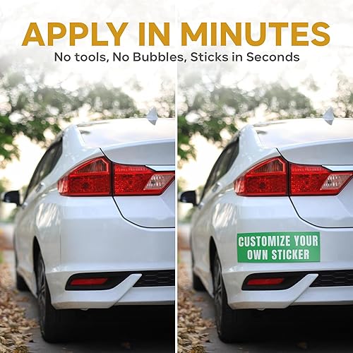 Miniatura 4 de VulgrCo Calcomanías Personalizadas para Parachoques de Automóviles, Calcomanía Personalizada Resistente a la Intemperie para Automóviles, Camiones y