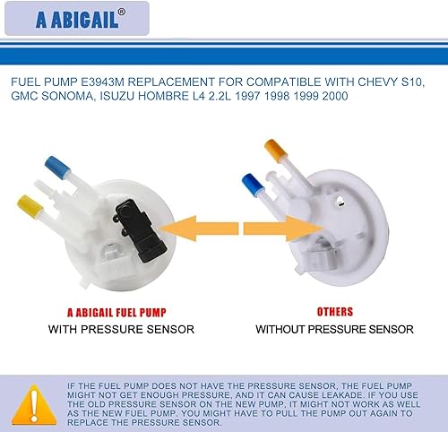 Miniatura 3 de Bomba de combustible E3943M de repuesto para camioneta Chevy S10, GMC Sonoma, Isuzu Hombre L4 2.2L 1997 1998 1999 2000