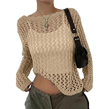 EVALESS Off The Shoulder Loose Knit Summer Sweater for Women Beach Vacation Clothes for Women Trendy 2026