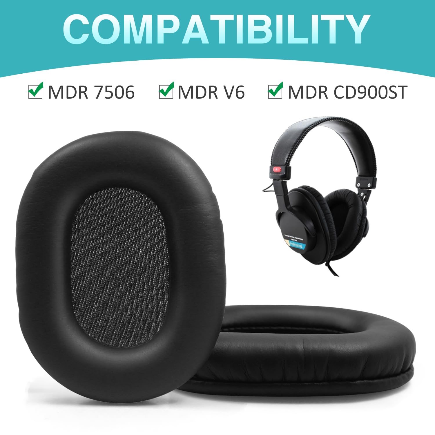 Amazon | Sony MDR-7506 交換用イヤーパッド、ヘッドホン交換用パッド