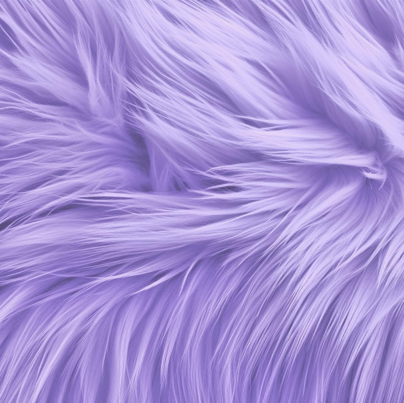 FabricLA Shaggy Faux Fur Fabric - 30" X 36" Inches Pre-Cut - Use Fake Fur Fabric for DIY, Craft Fur Decoration, Fashion Accessory, Hobby - Lavender