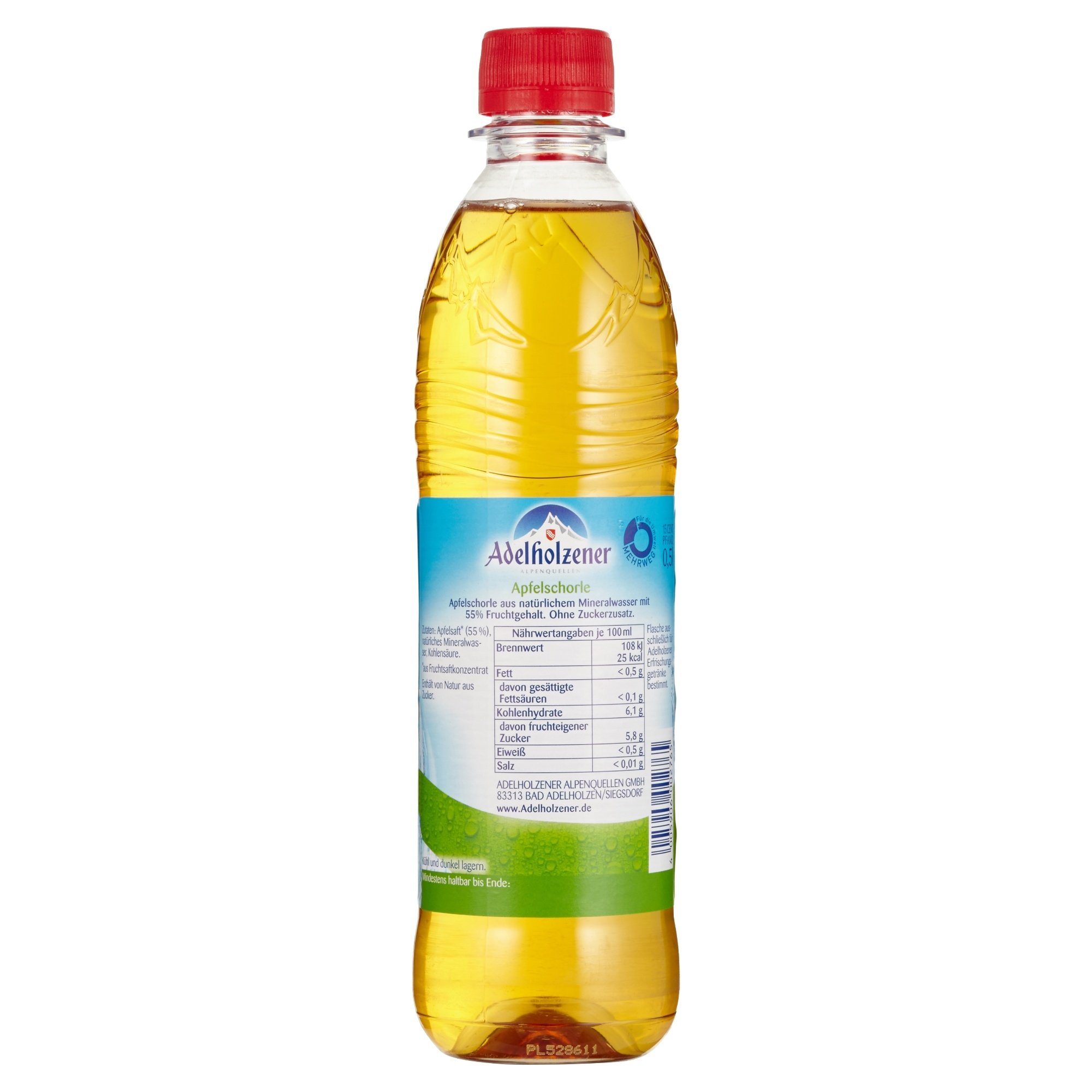 Adelholzener Apfelsaftschorle MEHRWEG (12 x 0.5 l)
