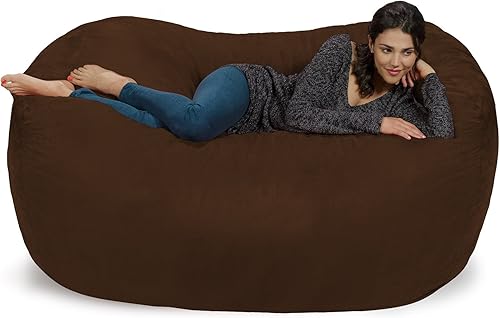 Miniatura 139 de Cozy Sack - Sillón de puff: Gran bolsa para muebles de espuma viscoelástica de 6 ft y tumbona grande – sofá grande con funda de microfibra suave