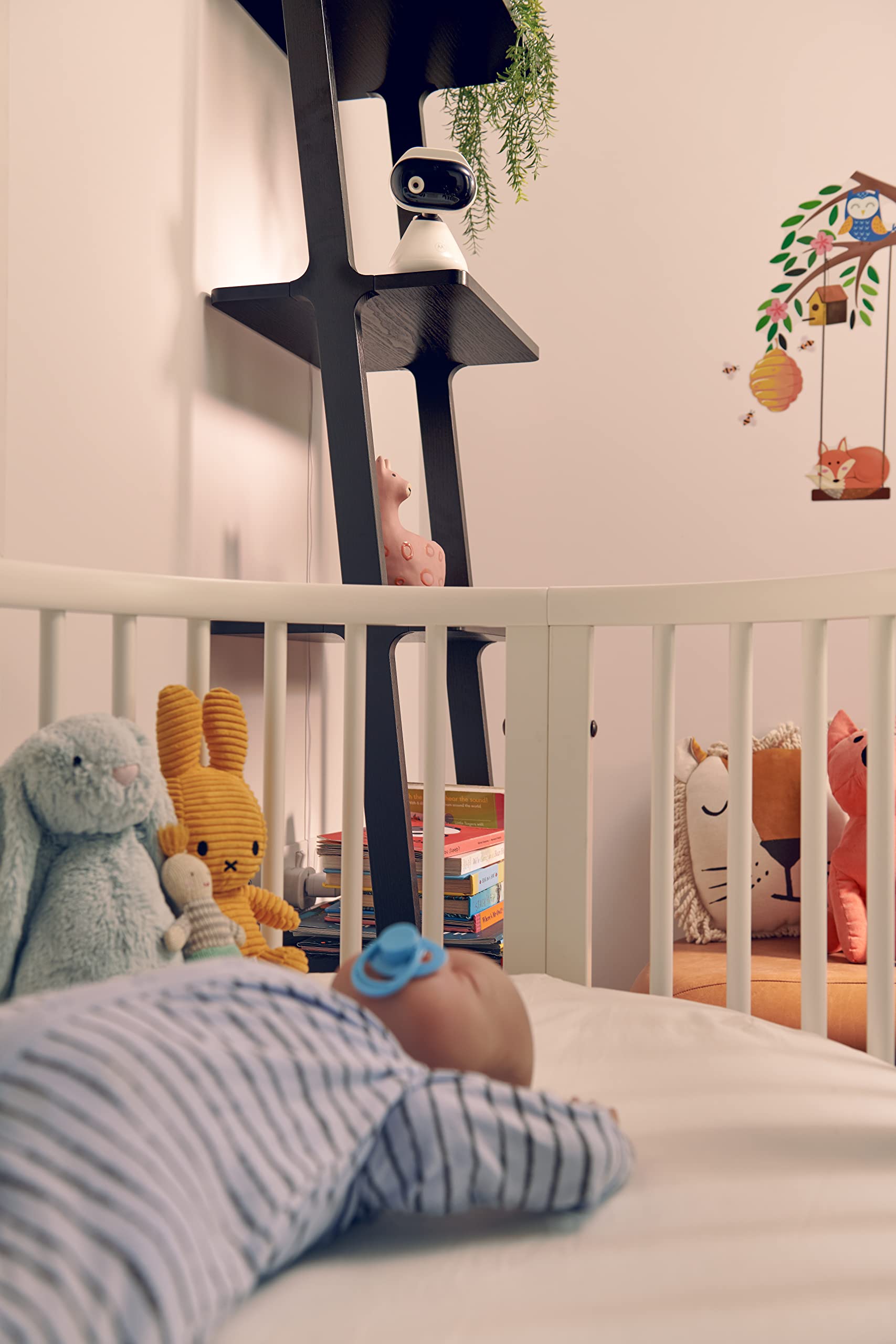 Motorola Nursery PIP1500 Vigilabebés con Cámara, Unidad de Padres de 5 pulgadas, Comunicación Bidireccional, Temperatura Ambiente, Visión Nocturna por Infrarrojos, Alcance de 300 m