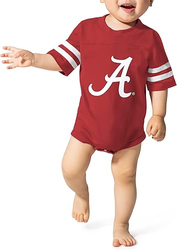 Little King Mameluco de fútbol universitario para niños, tallas 6M, 12M, 18M