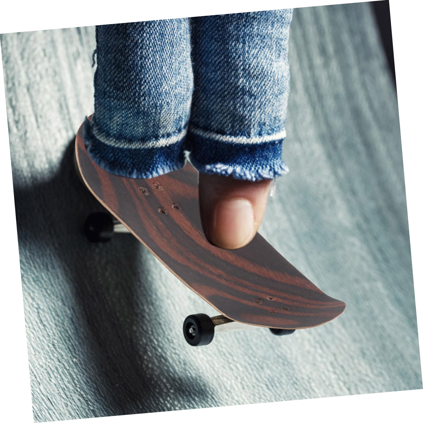 KESYOO Finger Skateboard Deck Wooden for DIY Easy to Install with Pre Punched and Lightweight Present for Skateboarding Enthusiasts