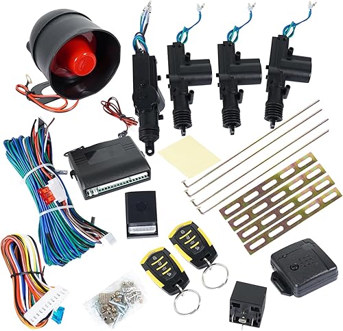 Unifizz Kit de bloqueo centralizado remoto para coche sin llave, kit de sistema de alarma antirrobo universal