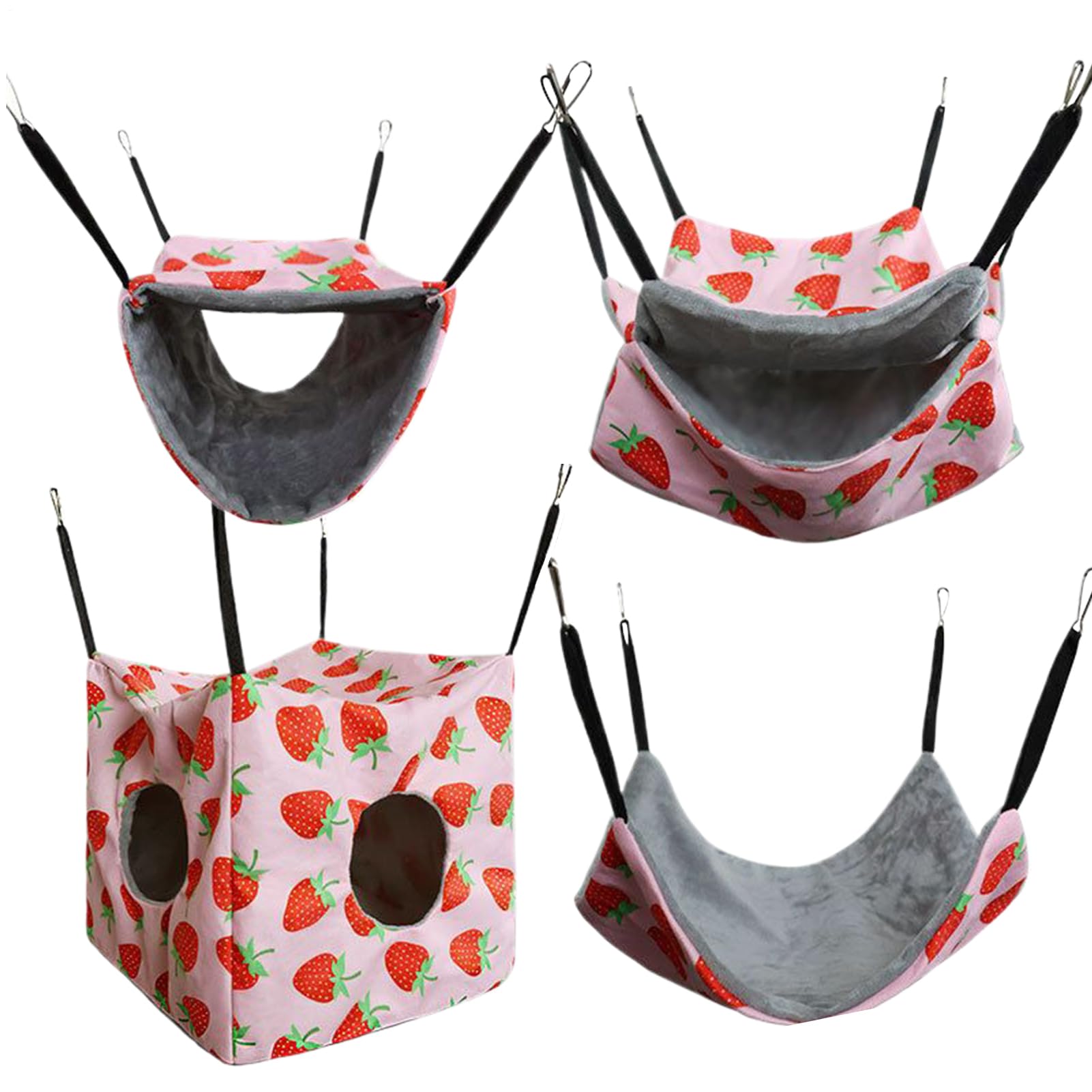 Générique Hamac pour Petits Animaux,Tunnel Aéré pour Écureuils - Maison Détachable pour Rongeurs et Furets