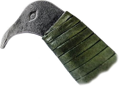 Miniatura 5 de Toferner Cuchillo - Bird Head 2 - Cuchillo forjado a mano - Deportes - Estuche de cuero genuino hecho a mano- Hoja endurecida - Colección de arte -