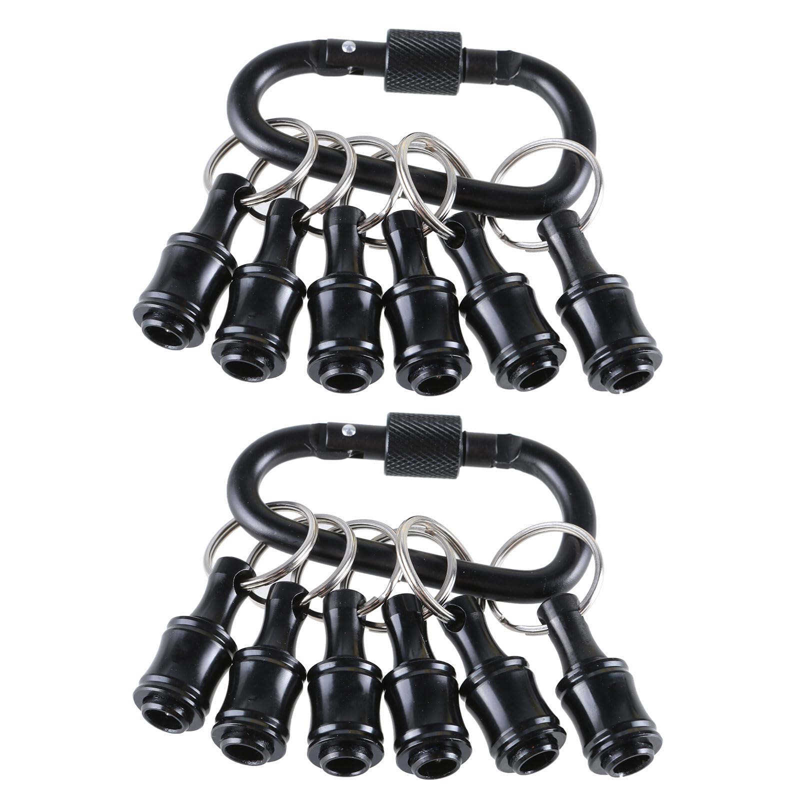 Tsophreniq 2 Sets Screwdriver Bit Holder Keychain, Easy Carry 1/4" Hexagonal Socket Drill Adapter Suitable For Diyer Enthusiasts Craftsmen Screwdriver Bit Holder