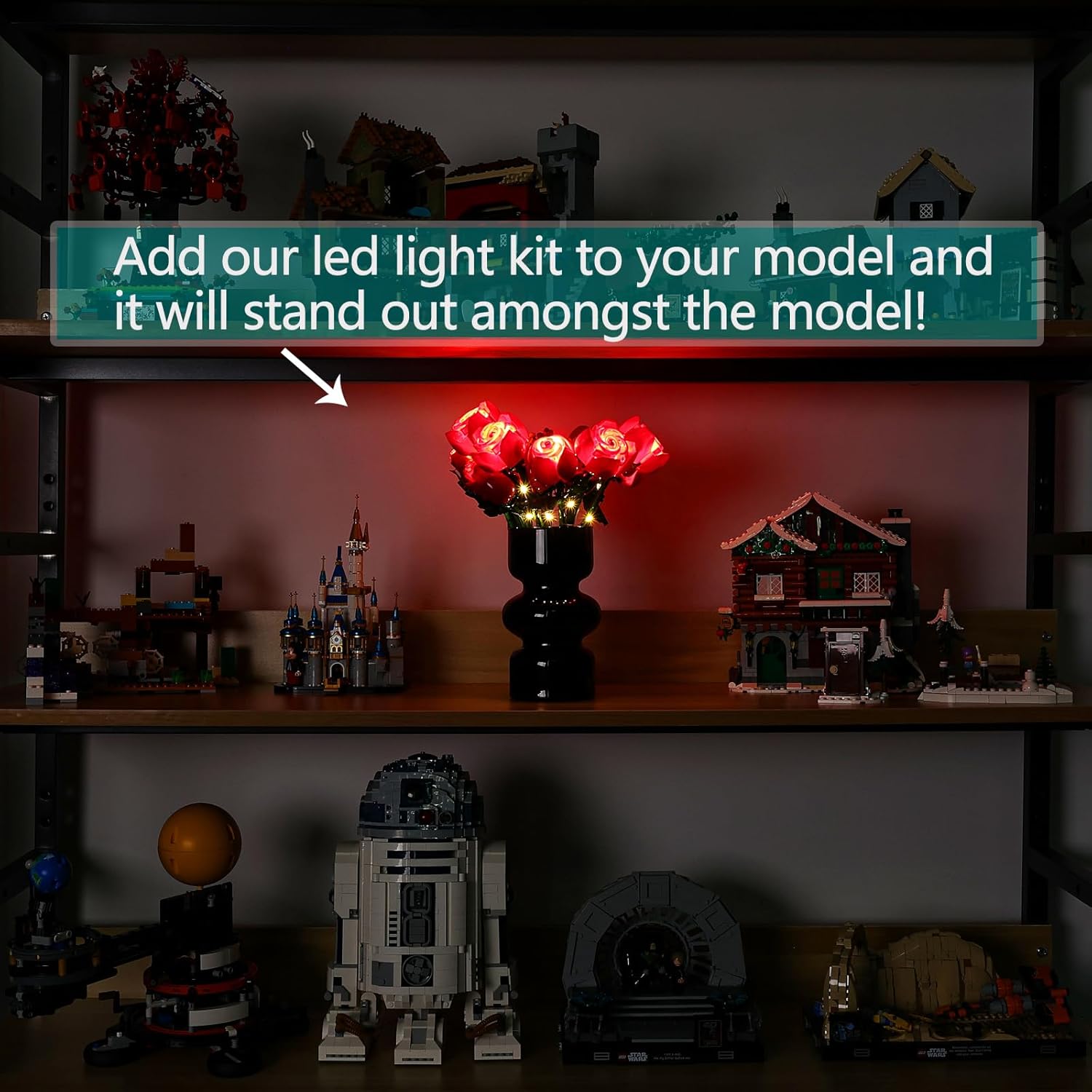 BrickSoul LED Light Kit Compatible with LEGO 10328, Lighting Kits Compatible with Rose Flower Bouquet, Lights Only (Model Not Included), Classic Version