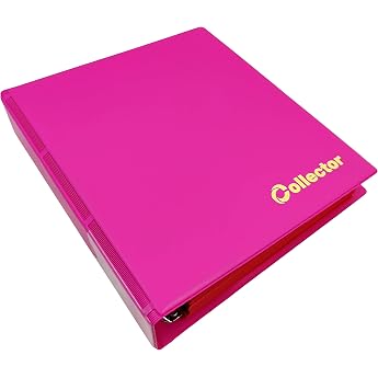 COLLECTOR Coin Collection Album for 200 Different Coin Sizes Holds 2 Euro Coins and Other Medium Size - with Pages and Red Dividers + Index Pastel Pink Coin Album