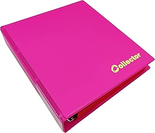 COLLECTOR Álbum de colección de monedas con funda para 221 tamaños diferentes de monedas, desde monedas grandes a pequeñas, con páginas y separadores rojos, con índice, color rosa pastel