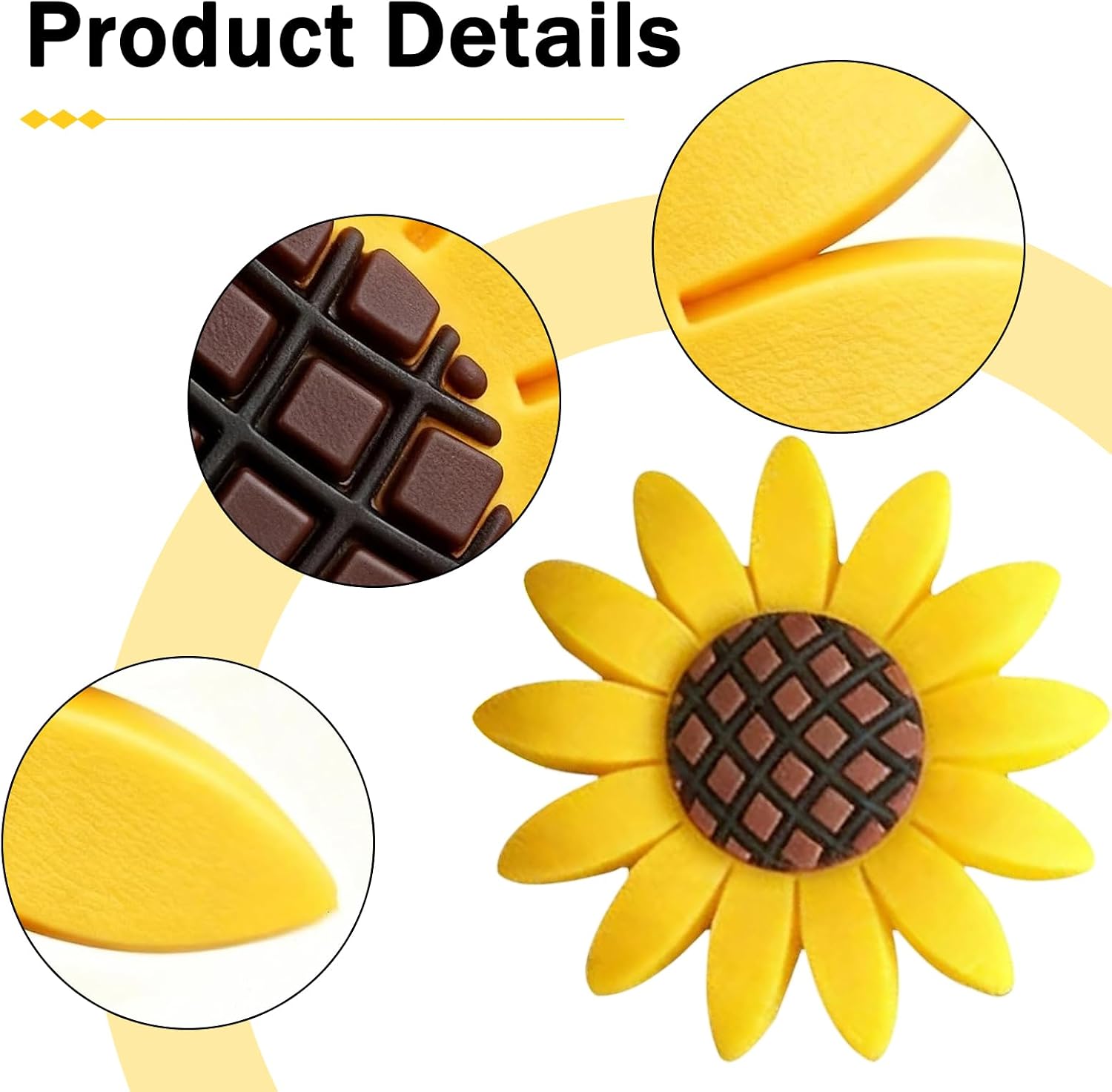 2 PCS Sunflower Car Air Vent Clips, 3D Cute Flower Decorative Diffuser Clip, Cartoon Vibrant Straight Outlet Ornament, Interior Air Vent Accessory for Most Cars (Yellow)