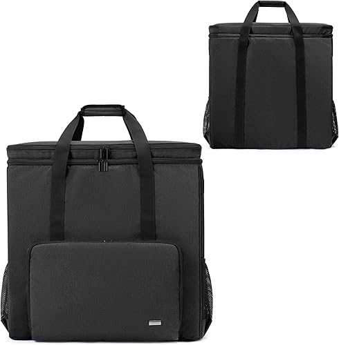 Vista 7 de CURMIO Funda de transporte de doble capa para torre de computadora, computadora de escritorio, bolsa de almacenamiento de viaje para chasis de PC