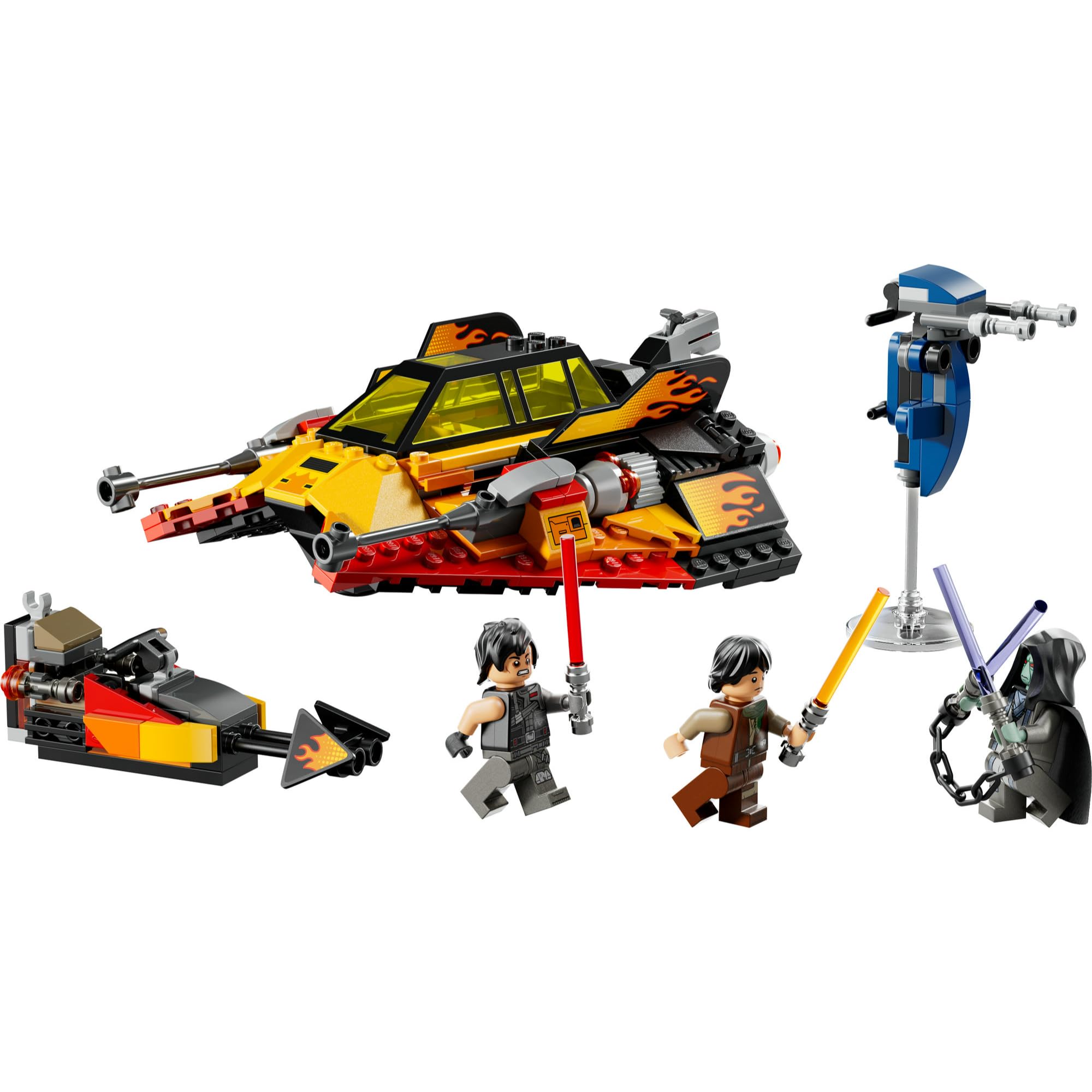 LEGO Star Wars 75414 Snowspeeder Force Burner - Astronave Giocattolo da Costruire con 3 Minifigure con Spade Laser e Moto Speeder - Regalo per Bambini da 7 Anni in su e per Fan di Rebuild the Galaxy