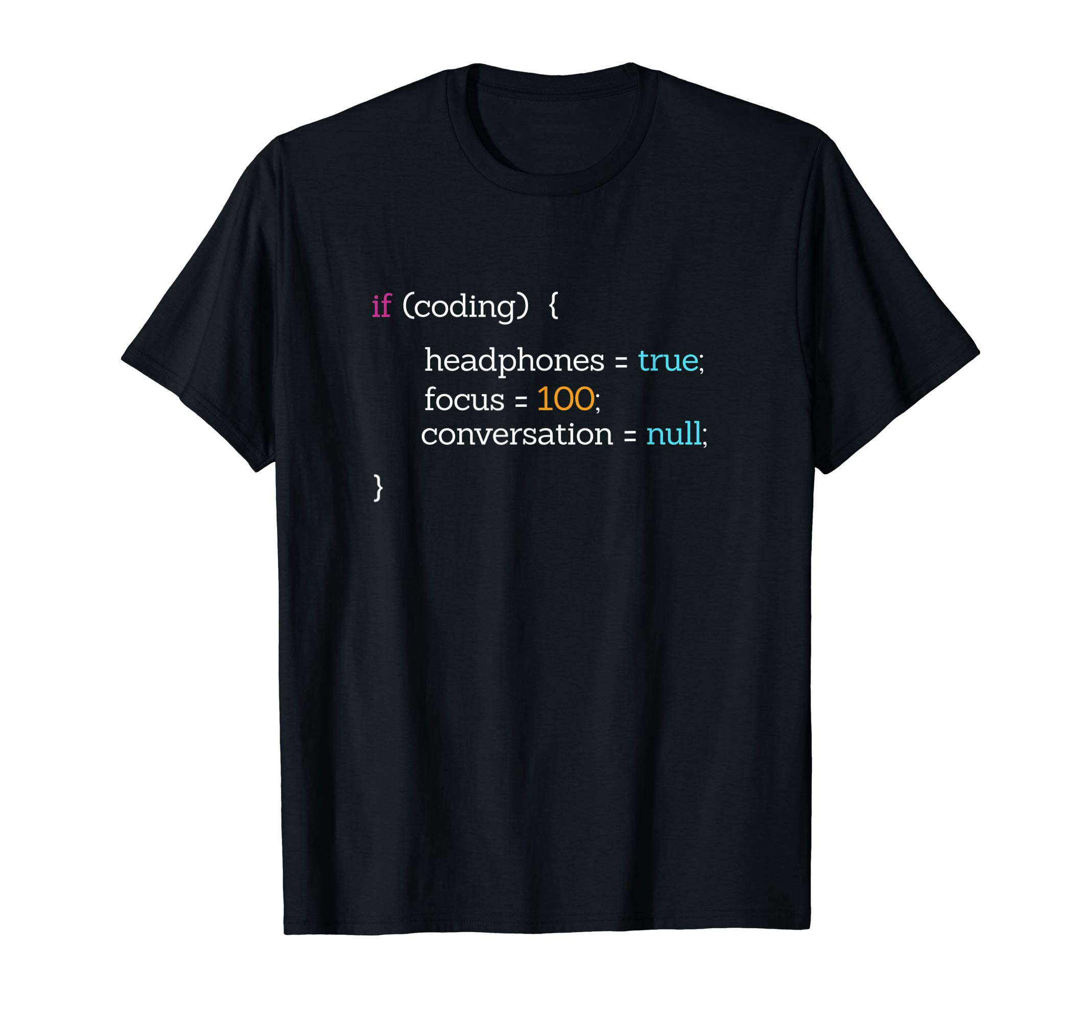If Coding Headphones Focus Funny Python Programming Gift T-Shirt