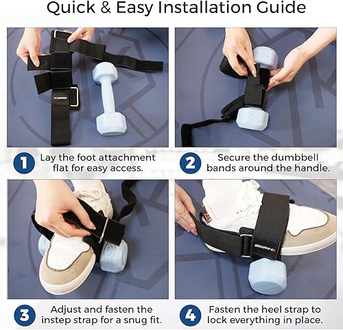 Miniatura 6 de Soporte para mancuernas para entrenamiento de piernas, entrenador Tibialis, correas ajustables para entrenamiento de gimnasio y principiantes (1