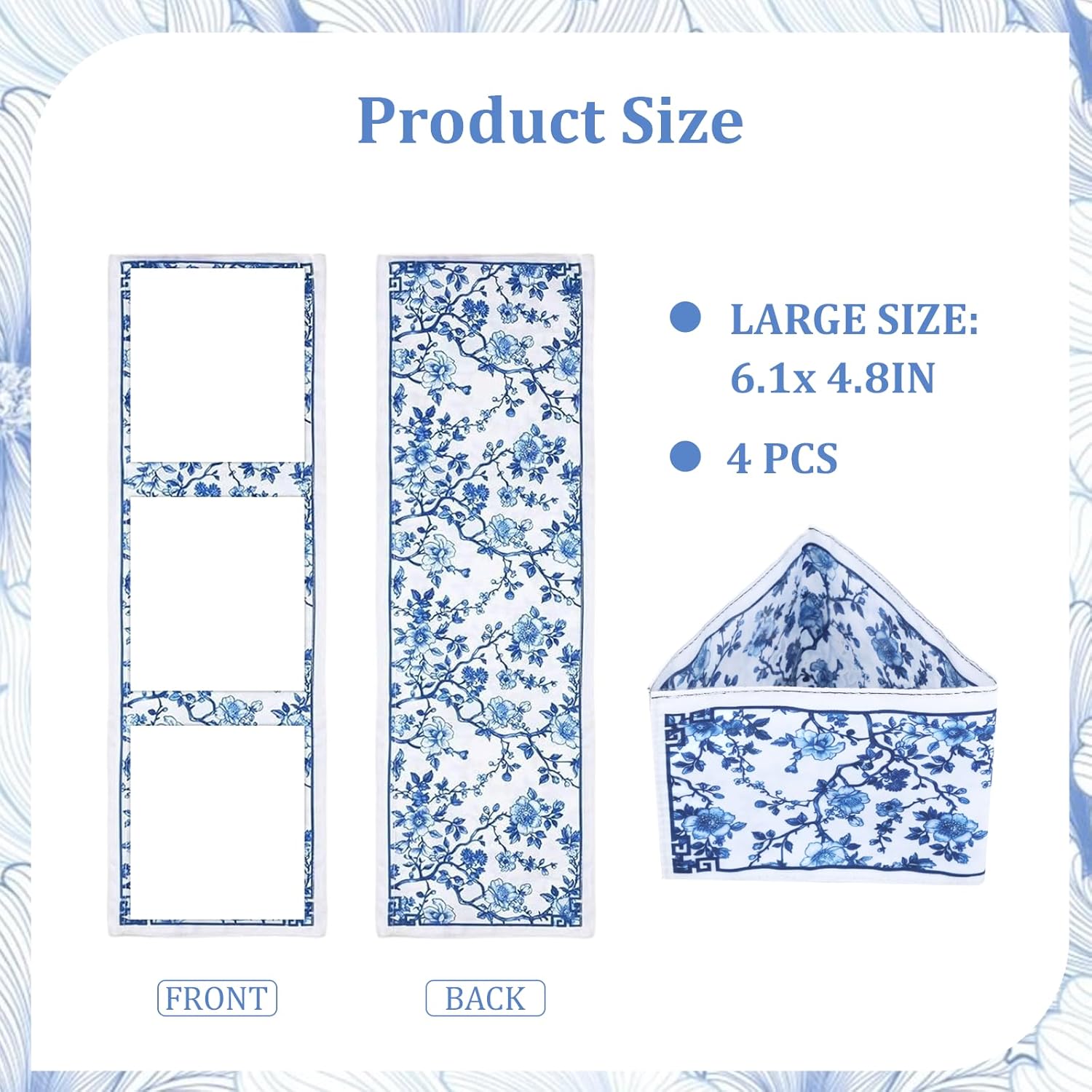 4 Pcs Chinoiserie Mahjong Card Holder 2026, Mahjong Gifts Card Sleeves, Mahjong Accessories Fit Large Print Size(6 1/8”X4 3/4”),Plastic Card Protector Sleeves for Family, Friends, Travelling Gift