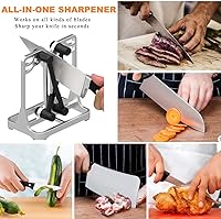 Vista 3 de Knife Sharpener, Knife Sharpener Tool with Self-Adjusting, Stainless Steel and Tungsten Carbide, Knife Sharpeners for Kitchen Knives Helps Repair
