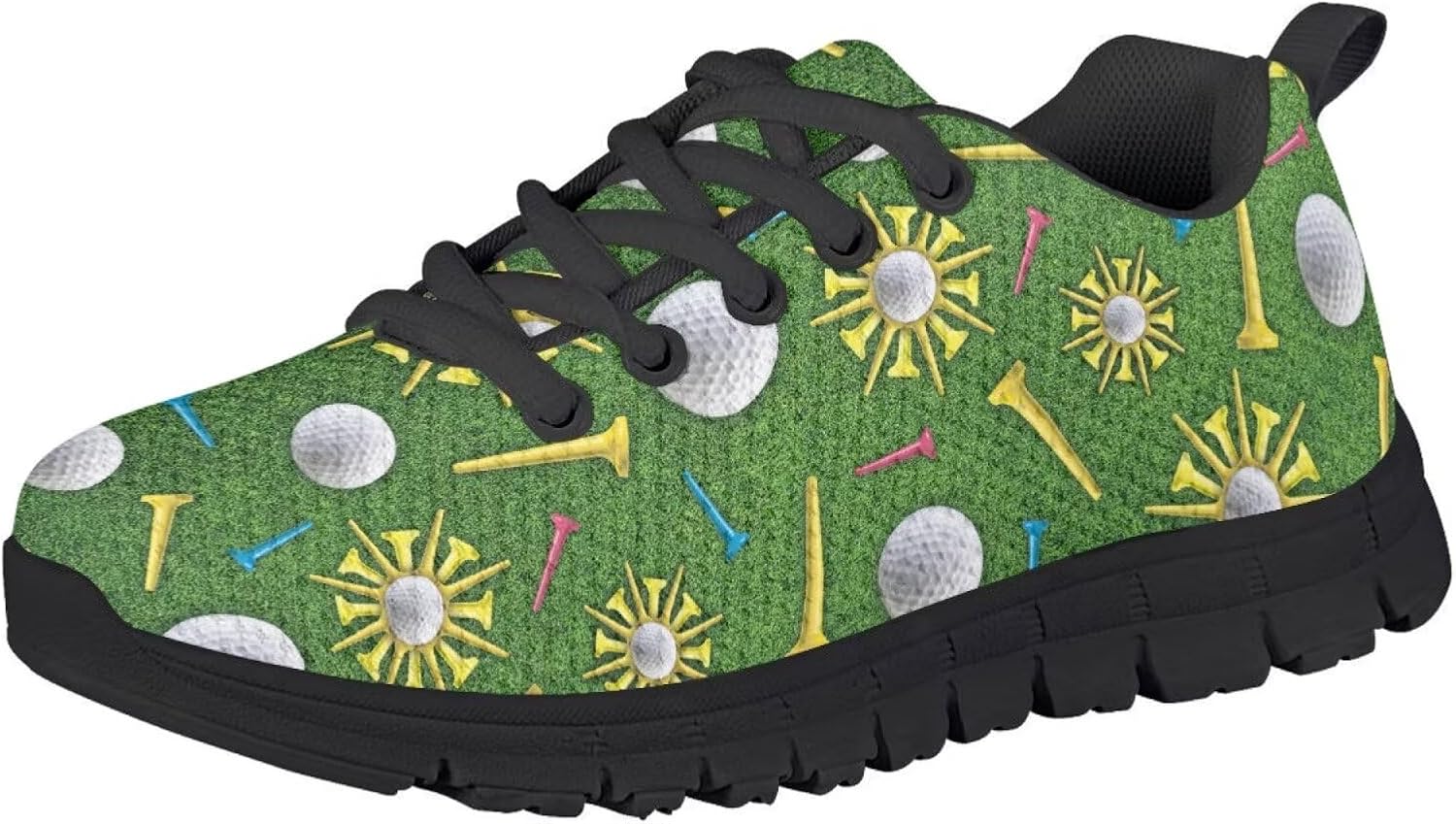 Golf Ball Shoes Big Kid Mesh Sneaker Causal Slip on Athletic Running Walking Shoe Boys Girls Lightweight Sport Fitness Sneaker