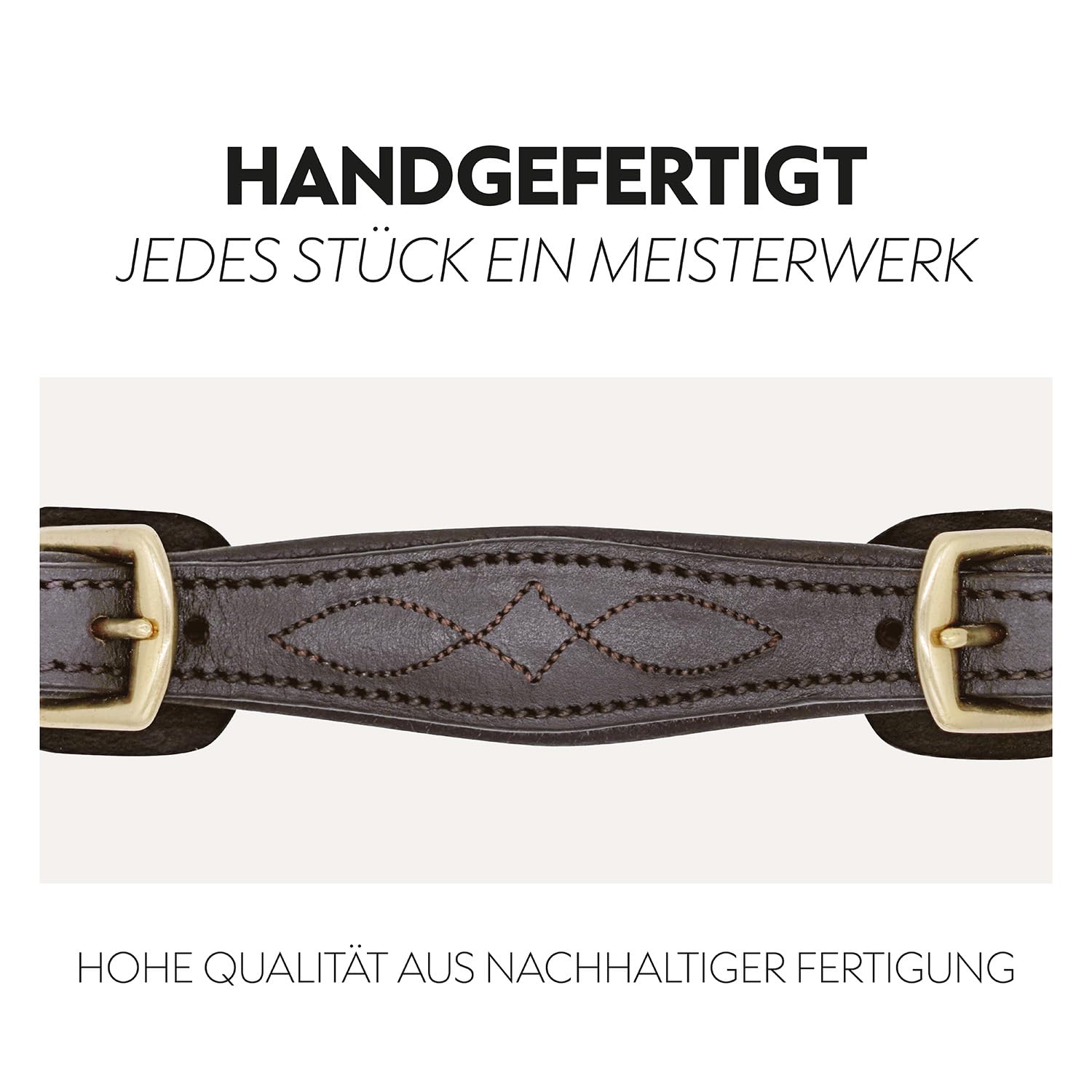SUNRIDE Brida hannoveriana (Hannover) con riendas de Cuero Genuino Montar de Forma Relajada (Pony, marrón)