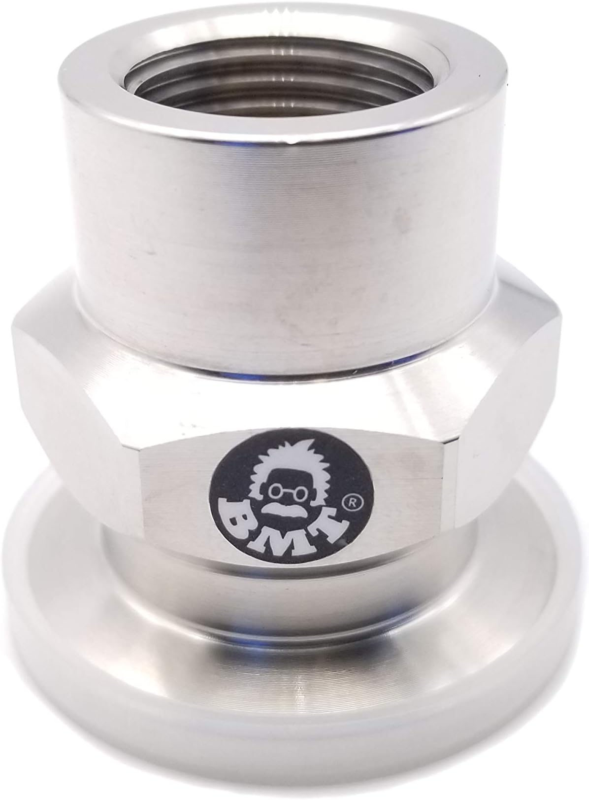 bmotiontech FNPT to KF25 Flange Fitting (ISO-KF KF25 QF25 NW25) US NPT Thread Standard (1/2" FNPT x KF25)