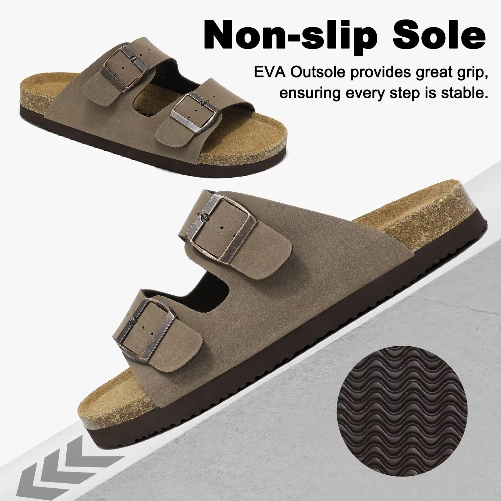 Mules et Sabots Homme Chaussons Pantoufles avec Fermé Confortable d'Intérieur Extérieur 41-46 EU - 5