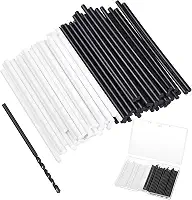 100 peças 50 x 2 mm marcador lateral de escala de guitarra ponto lateral para escala de dedo com ferramentas de broca de 2 mm de diâmetro e uma caixa de instrumentos musicais embutidos, kit de