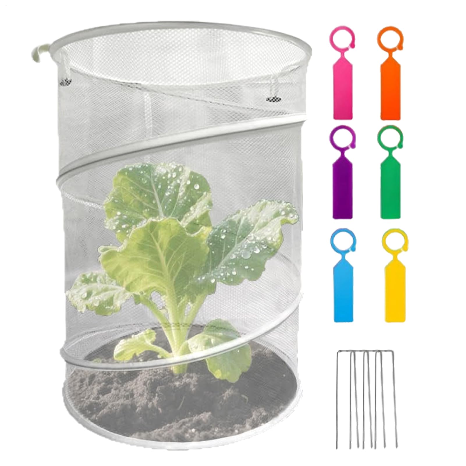 Protection des Contre Les Chats pour l'intérieur | Accessoire de Pot de Fleurs Rond Pliable réutilisable Respirant | Protection de Jardin pour – pour l'extérieur et