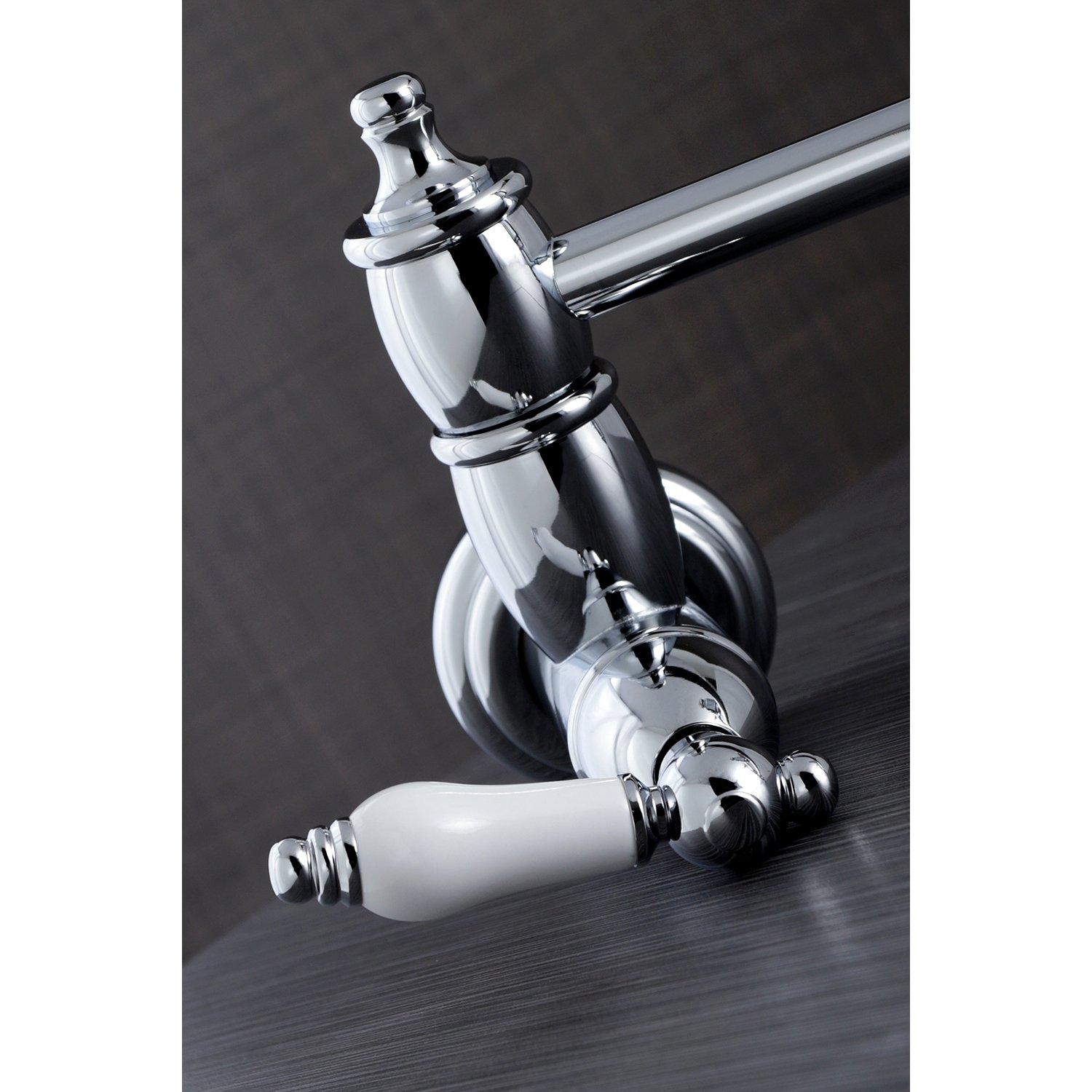 Kingston Brass KS3101PL Rubinetto a Parete per pentole, Finitura cromata, 13 Inches Length