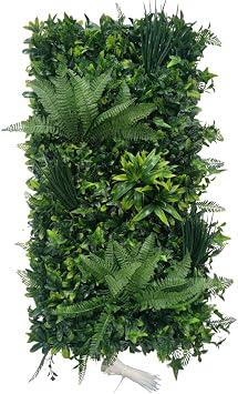 Faux Greenery Wall Panels, Artificial Grass Wall Panels, Lifelike Fake Plant Wall for Indoor and Outdoor Decor, Privacy Screen, Fence Cover, Event Backdrop - Petal Haven, 1 Pack