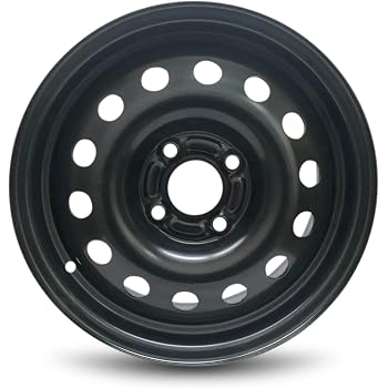 Amazon Com Road Ready Car Wheel For 2011 2013 Ford Fiesta 2004 2011 Ford Focus 15 Inch 4 Lug Black Steel Rim Fits R15 Tire Exact Oem Replacement Full Size Spare Automotive